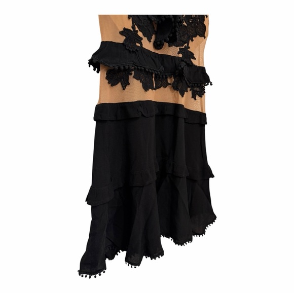 For Love & Lemons Black Lace Sheer Mini Dress XS | Romantic Goth Whimsygoth Y2K - Picture 5 of 15